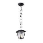 OPTONICA LED Lámpatest E27-es Foglalattal Függeszték Kültéri Matt Fekete Ip44