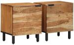 vidaXL 2 db tömör akácfa éjjeliszekrény 40 x 33 x 46 cm (4017753)