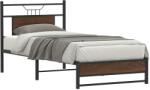 vidaXL barna tölgy színű szerelt fa ágykeret matrac nélkül 75x190 cm (4107006)