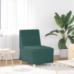 vidaXL sötétzöld bársony kanapéfotel 55 cm (4108481)
