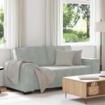 vidaXL kétszemélyes világosszürke bársony kanapé 140 cm (4105020) - vidaxl