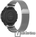  Okosóra milánói szíj - rozsdamentes acél, mágneses - EZÜST - 207mm hosszú, csavarhúzóval, TENGELY NÉLKÜL! - Xiaomi Amazfit T-Rex / Amazfit T-Rex Pro