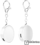  Hordozható mini okosóra töltő, Mágneses, 5W, Type-C és Lightning port, kulcstartóra rögzíthető, Csúszásgátló, 30 x 30 x 8mm, Apple Watch Series 1 / 2 / 3 / 4 / 5 / 6 / 7 / 8 / 9 / 10 / SE / Ultra