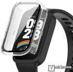  Xiaomi Smart Band 9 Active, Okosóra műanyag védőtok, Keret, 9H edzett üvegfólia, Átlátszó