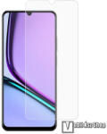 realme Note 60, Előlapvédő karcálló edzett üveg, Üvegfólia, 0, 3 mm vékony, 9H, Arc Edge, A képernyő sík részét védi, Átlátszó