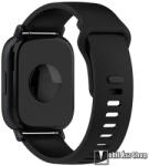  Okosóra szíj, Szilikon, 22mm széles, 128mm+98mm hosszú, Fekete, Garmin Forerunner 255 (46mm), Forerunner 265, Venu 3 45mm, Xiaomi Watch S1 Pro, Amazfit GTR 4 46mm, Redmi Watch 5 Active, Huawei Watch U