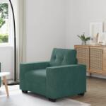 vidaXL sötétzöld bársony kanapéfotel 60 cm (4105100)