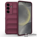 Ott! Mobile Samsung Galaxy S25, OTT! Rugged Shock, Telefontok, Szilikon, Mikroszálas szövettel bevont belsővel, Ütésálló, Kameravédelem, Bordó