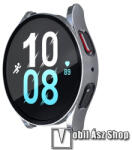 Okosóra műanyag védő tok / keret - EZÜST - 9H edzett üveg előlap védő is! - SAMSUNG Galaxy Watch4 40mm (SM-R860) / Watch5 40mm (SM-R905F)