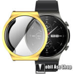 Huawei Watch GT 2 Pro, Okosóra szilikon védőtok, előlapvédős, Galvanizált Arany
