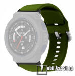  Okosóra szíj - szilikon - SÖTÉTZÖLD - 230mm hosszú, TENGELY NÉLKÜL! - Xiaomi Amazfit Active Edge