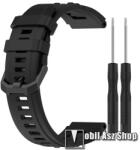  Okosóra szíj - szilikon - FEKETE - 125mm + 90mm hosszú, TENGELY NÉLKÜL! - Xiaomi Amazfit T-Rex Ultra