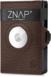 Slimpuro ZNAP Airtag Wallet, 12 kártya, érmés rekesz, 8, 9 x 1, 8 x 6, 3 cm (Sz x Ma x Mé), RFID-védelem (ZNAPAirDBrGr12) (ZNAPAirDBrGr12)