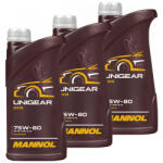 MANNOL 3бр x 1л Трансмисионно масло mannol unigear 75w80 (unigear 75w80 3l mn8109)