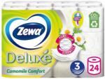 Zewa Toalettpapír 3 rétegű kistekercses 100% cellulóz 24 tekercs/csomag Deluxe Zewa Camomile Comfort hófehér (33547828) - web24