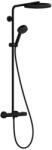 Hansgrohe Pulsify S Puro - Set de duș cu termostat, diametru 26 cm, 3 jeturi, negru mat 24236670 (24236670)