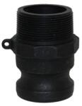  CAMLOCK gyorscsatlakozó "F" tip. "apa" külső menetes, műanyag, 3 (CAMLOCK gyorscsatlakozó "F" műanyag, 3")