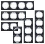 ALING-CONEL Aling-Conel EON - keret, 2-es, vízszintes, SOFT TOUCH, soft fekete / ezüst belső (E6701. E1S) (E6701.E1S)