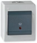 ALING-CONEL Aling-Conel POWER - 101N nyomógomb lámpajellel, 10A 250V, IP44, jelzőfényes, szürke/antracit (255I. 1A) (255I.1A)