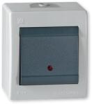 ALING-CONEL Aling-Conel POWER - 107 keresztváltó kapcsoló, 10A 250V, IP44, jelzőfényes, szürke/antracit (2541.1A) (2541.1A)