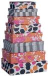 Artebene ajándékdoboz (30x21, 5x8 cm), narancs-pink virágos (5) (172205)