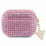 Guess Rhinestone Triangle Charm Apple AirPods Pro tok, rózsaszín - phoner