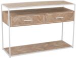J-line Fa fésülködőasztal J-line Zigtem 120 x 40 cm fehér szerkezettel (J-25011)