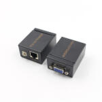 HOPE R Extender semnal VGA cu Ethernet Cat5 6, pana la 60m, rezolutie 1080p, HOPE R (HPREXVGALAN60M)