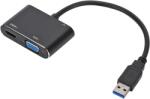 HOPE R Cablu convertor USB 3.0 pentru monitoare cu HDMI si VGA, HOPE R (CU30HDVGAHPR)