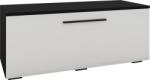 haaus Comoda Kos, O Usa, Negru/Alb Lucios, MDF, 95 x 40 x 39 cm (921217)