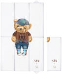 BabyBruin Utazó pelenkázó lap 50x80 cm - Sapkás maci