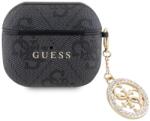 Guess 4G Script PC/PU Charm husă pentru AirPods 3 neagră (GUA3P4E4CDK)