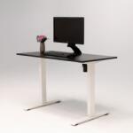 DAB Birou reglabil electric IntelliFlex 2 motoare, controler digital cu memorie, sistem anticoliziune, cadru alb, blat negru 140x70 cm, nou (DPC 3700136982)