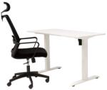 DAB Birou electric IntelliFlex 2 motoare, controler digital cu memorie, sistem anticoliziune, cadru alb, blat alb 140x70 cm, nou (DPC 3700136955)