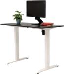 DAB Birou reglabil electric IntelliFlex 2 motoare, controler digital cu memorie, sistem anticoliziune, cadru alb, blat negru 120x60 cm, nou (DPC 3700136981)
