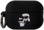 Karl Lagerfeld Carcasă din silicon Karl Lagerfeld 3D logo NFT Karl și Choupette pentru AirPods Pro 2 negru (KLAP2RUNKC)