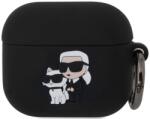Karl Lagerfeld Husă din silicon Karl Lagerfeld 3D logo NFT Karl and Choupette pentru AirPods 3 negru (KLA3RUNKC)