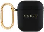 Guess PU Grained Classic Logo husă pentru AirPods 1/2 neagră (GUA2PGUGMK)