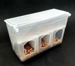 TEHNO MS SET 10 buc - Hranitor cu 3 gauri pentru Porumbei E i Pasari Mici , Durabil, Igienic E i UE or de Utilizat (TMS83801)