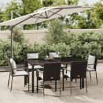 vidaXL Set mobilier de grădină cu perne, 7 piese, negru, poliratan (3184978) - comfy