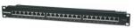 Manhattan Patch panel - CAT6 FTP árnyékolt patch panel, 24 portos, 1U, Fekete (720038) - bevachip
