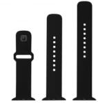 FIXED Sporty Apple Watch 38/40/41mm szilikon szíj szett fekete (FIXSST2-436-BK)