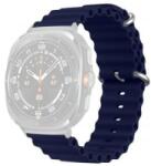 gigapack Samsung Galaxy Watch Ultra eSIM 47mm (SM-L705) hullám mintás szilikon pótszíj sötétkék (GP-163494) (GP-163494)