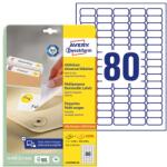 AVERY L4732REV-25 35, 6x16, 9mm visszaszedhető 2400db-os etikett (L4732REV-25)
