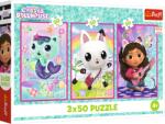 Trefl Trefl, Gabby's Dollhouse, puzzle, 3x50 piese Puzzle