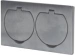 Brilagi - Kültéri beépített padló dupla aljzat IP55 ezüst négyszögletes 5B321-OEM (BG1487)