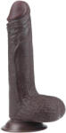 Lovetoy Sliding-Skin - dildo cu două straturi - 18 cm (maro) (6970260909396) Dildo