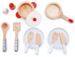 Hape Jucarie din lemn - Set gateste si serveste (E3150A) - ookee Bucatarie copii