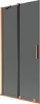 Mexen Velar, 2 szárnyas eltolható kádparaván 95 x 150 cm, 8mm szürke üveg, rézmatt, 896-095-000-41-65 (896-095-000-41-65)