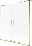 Mexen Velar L Duo, 2 szárnyas eltolható kádparaván 150 x 150 cm, 8 mm-es mattüveg, arany fényes, 896-150-003-32-50 (896-150-003-32-50)